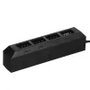 Ventiliatorių šakotuvas DeepCool FH-04 — 20 kontaktų ATX į 4× 3 kontaktų Molex, 0,55 m laidas, juodas