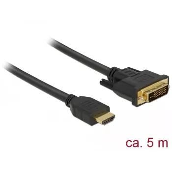 Vaizdo kabelio adapteris DeLOCK 85656 5 m HDMI Type A DVI juodas