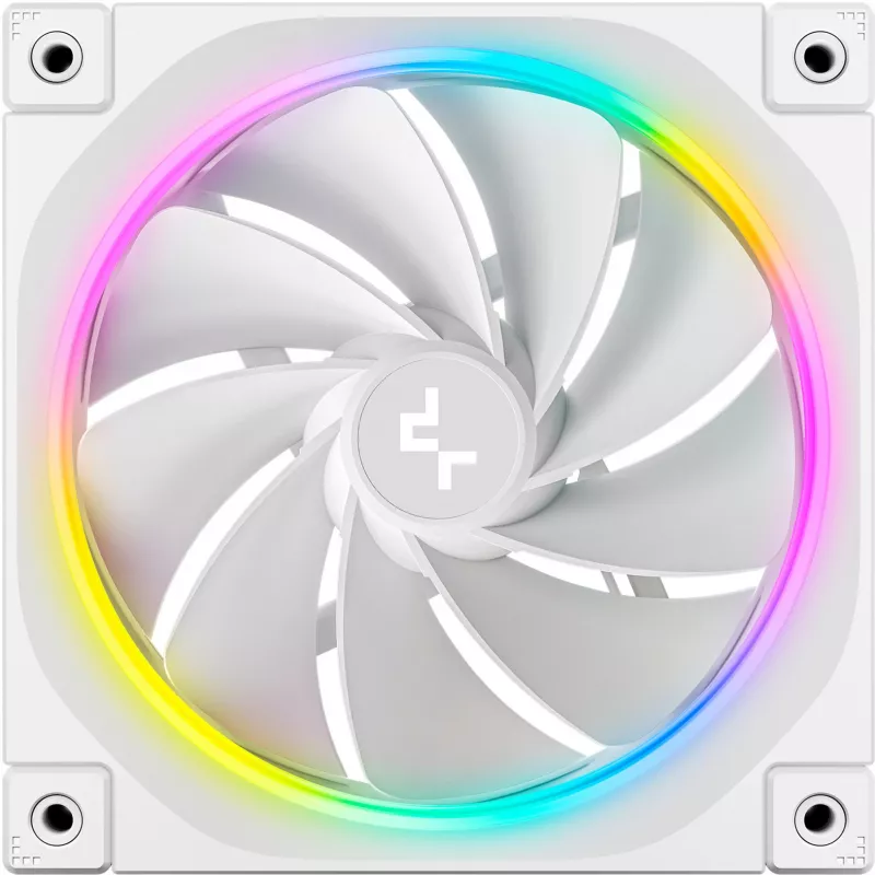 DeepCool FL12R 120 mm PC ventiliatorius, baltas, 2150 RPM, aktyvus PFC, ARGB apšvietimas