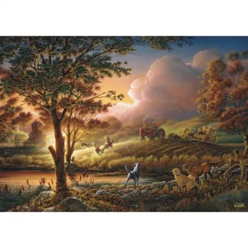 Terry Redlin: Sonnengold over ripe fields, Dėlionė 1000 dalių