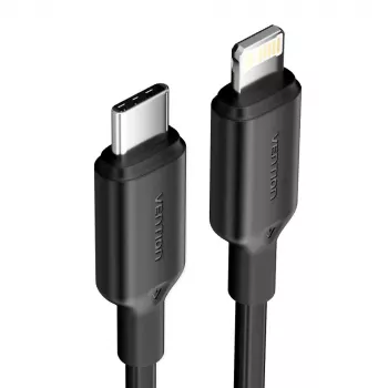 USB-C į Lightning laidas 3A 480Mbps 1m JUODAS