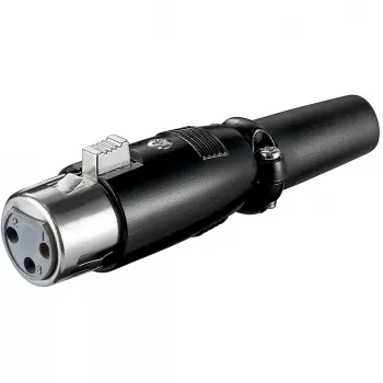 Wentronic Goobay mikrofono jungtis, 3 kontaktų - juodas korpusas (11680)