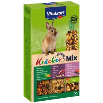 Vitakraft 25227 Triušio skanėstas – vynuogių, vaisių, daržovių ir graikinių riešutų mišinys, 160 g