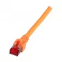 EFB-Elektronik RJ45 jungiamasis kabelis Cat.6 S/FTP LSZH oranžinis 0,5m