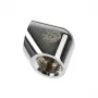 Bitspower adapter 90 laipsnių G1/4 colio VV į G1/4 colio VV - sidabrinis blizgus