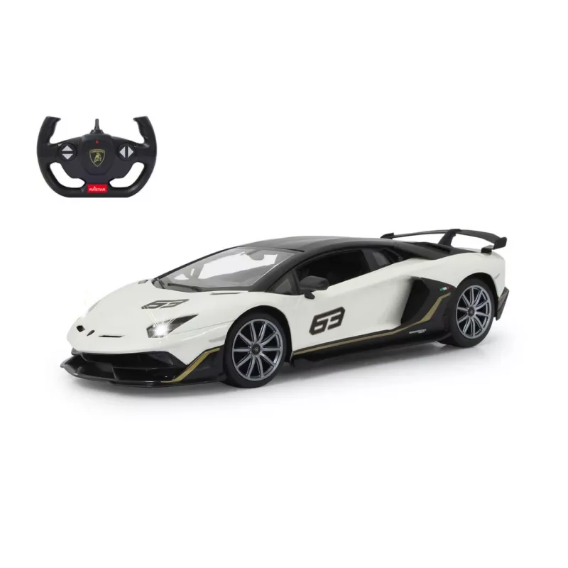 Radijo bangomis valdomas sportinis automobilis Jamara Lamborghini Aventador SVJ Performance 1:14 Baltas 2,4 GHz A