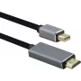 Kabelis helos mini DisplayPort vyriškas į HDMI 1.4 vyrišką, PREMIUM 4K, 2,0 m, TPE apvalkalas, aliuminio korpusas, paauksuoti kontaktai