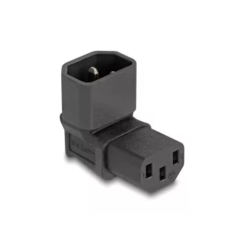 DeLOCK tinklo adapteris IEC 60320 C14 į C13 kištukinis lizdas 10 A 90° juodas 80472