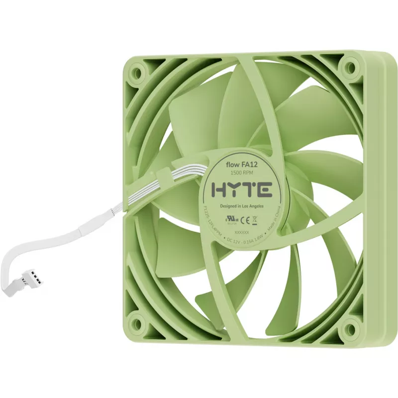 Kompiuterio aušinimo ventiliatorių rinkinys HYTE FA12-MM-4 120 mm, 1500 RPM, 72 m³/h, 1.6 mmH₂O, Fluid Dynamic Bearing, žalia, 4 vnt.