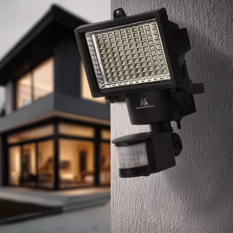 Maclean MCE442 Saulės energijos LED prožektorius su judesio jutikliu, sieninis, IP44, 6W, 6000K