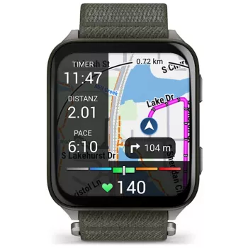 Garmin Venu X1 5.08 cm (2 coliai) AMOLED skaitmeninis 448 x 486 pikselių liečiamas ekranas pilka spalva Wi-Fi GPS (palydovas)