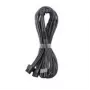 CableMod C-Series Pro kabelis, B variantas, 90 laipsnių, 16 kontaktų į 4x 8 kontaktų PCIe, anglies spalvos