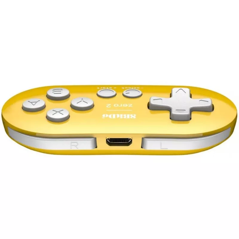Belaidis žaidimų valdiklis 8BitDo Zero 2 Geltonas – Bluetooth, kompaktiškas kišeninis dydis, RET00221