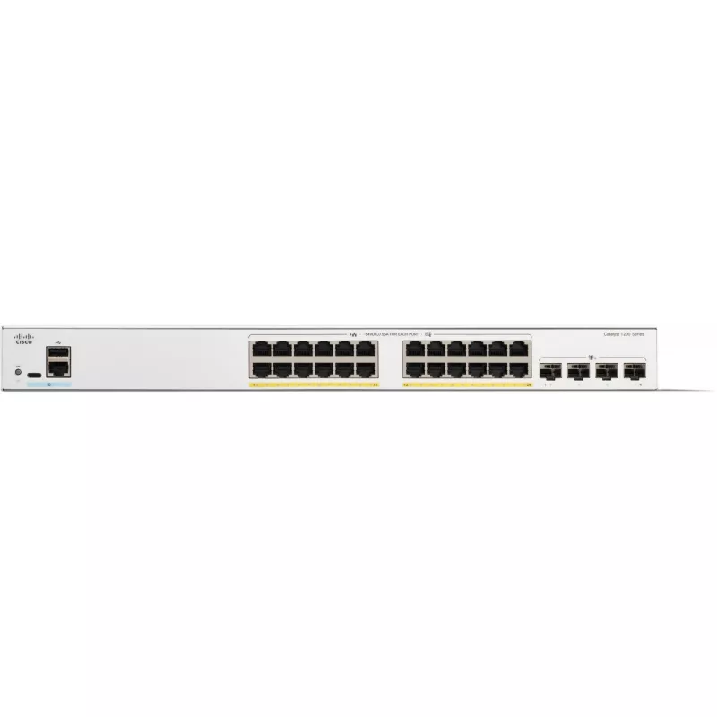 Valdomas Switch Cisco Catalyst 1200-24FP-4X 24 prievadai GE Full PoE 4x10GE SFP+