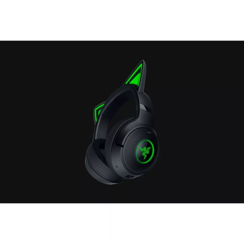 Ausinės Razer Kraken Kitty V2 BT – belaidės Bluetooth, uždaro tipo, lankeliu, 20–20000 Hz, 325 g, juodos