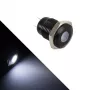 Apšviestas vandalams atsparus mygtukas Lamptron LAMP-SW2004-H, juodas polikarbonatas, baltas taškas