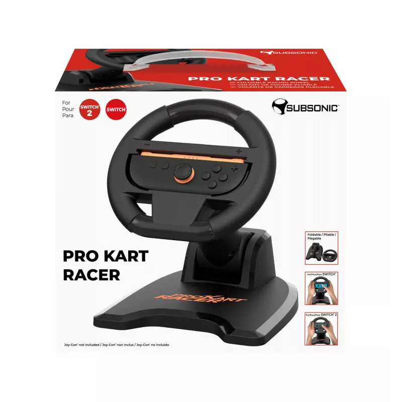 Vairas Racing Wheel SUBSONIC SA5727-1, skirta Nintendo Switch – reguliuojamas jautrumas, Kart Racer dizainas