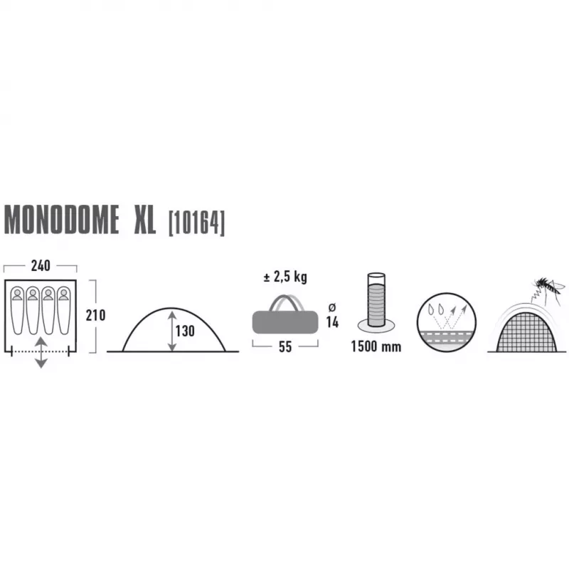 Palapinė High Peak Monodome XL mėlyna kupolinė/iglu 10164