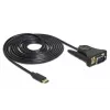 Delock 62964 USB-C į RS-232 DB9 serijinis adapteris, 1,8 m, juodas