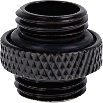 Alphacool 17399 dvigubas spenelis 1/4 inch matinis juodas