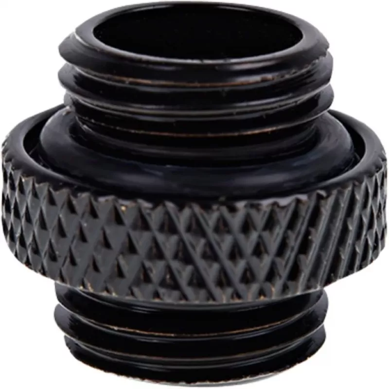 Alphacool 17399 dvigubas spenelis 1/4 inch matinis juodas