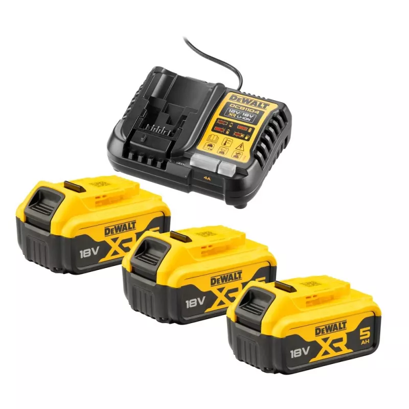 DeWalt DCK429P3T-QW Kombinuotas rinkinys DCD805 + DCG405 + DCH273 + DCF850, 18 V juoda, geltona