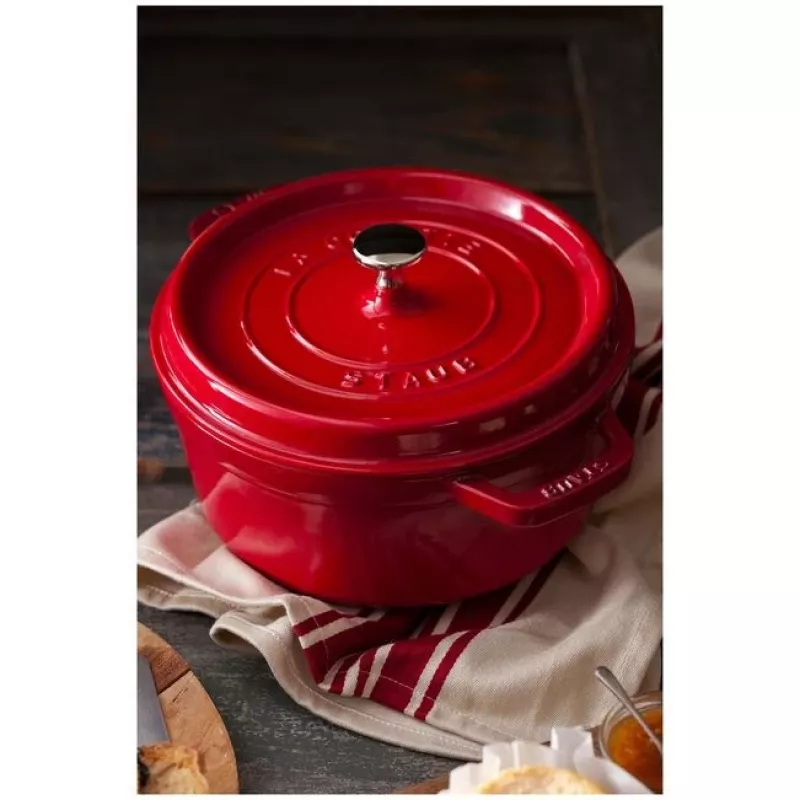 Staub Cocotte Single Pan 24 cm vyšnia