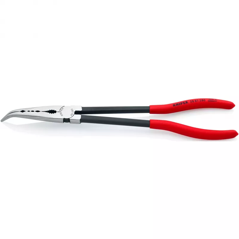 Replės Knipex 28 81 280 ilgos siauros nosies su skersiniais profiliais