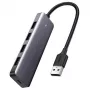 Ugreen Hub 4-in-1 USB-C adapteris į 4× USB 3.0 + USB-C pilkas