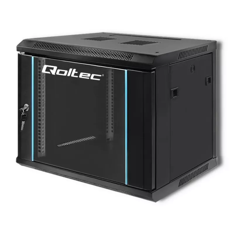 19 colių stelažo spinta QOLTEC 54463 9U 600x500x450 mm metalinis korpusas tinklo įrangai