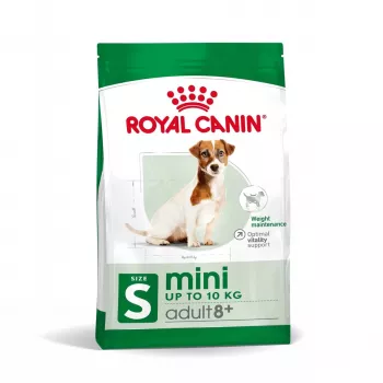 Sausas šunų ėdalas Royal Canin Mini Adult 8+ Senior su paukštiena, ryžiais ir daržovėmis, 8 kg, mažoms veislėms (5–10 kg)