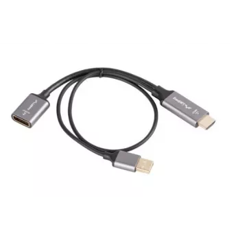 Adapteris HDMI(M)-DisplayPort(M) 4K 20 cm LANBERG AD-HD-DP-0