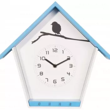 NeXtime Cuckey 3109bl sieninis laikrodis, 30.5x33x11 cm, mėlynai baltas