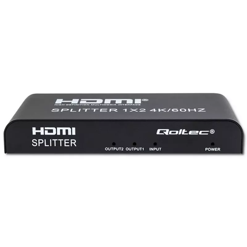 Qoltec 51797 Aktyvus HDMI skirstytuvas 2 x HDMI 4K x 2K | 6Gb/s | 60Hz
