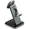 SATECHI 3-in-1 Sulankstomas Qi2 belaidis įkrovimo stovas (Space Gray) su A, C, G kištukais