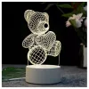 Naktinė lemputė Extralink HOME 3D širdies optinė iliuzija USB