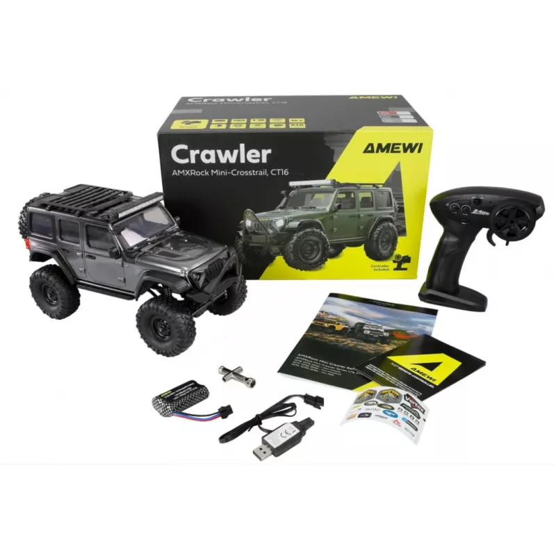 Radijo valdomas ropojantis automobilis Amewi Mini-D90 4WD 1:16 RTR