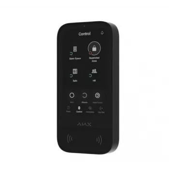 Klaviatūra Ajax KeyPad TouchScreen RF juoda, baterijomis maitinama
