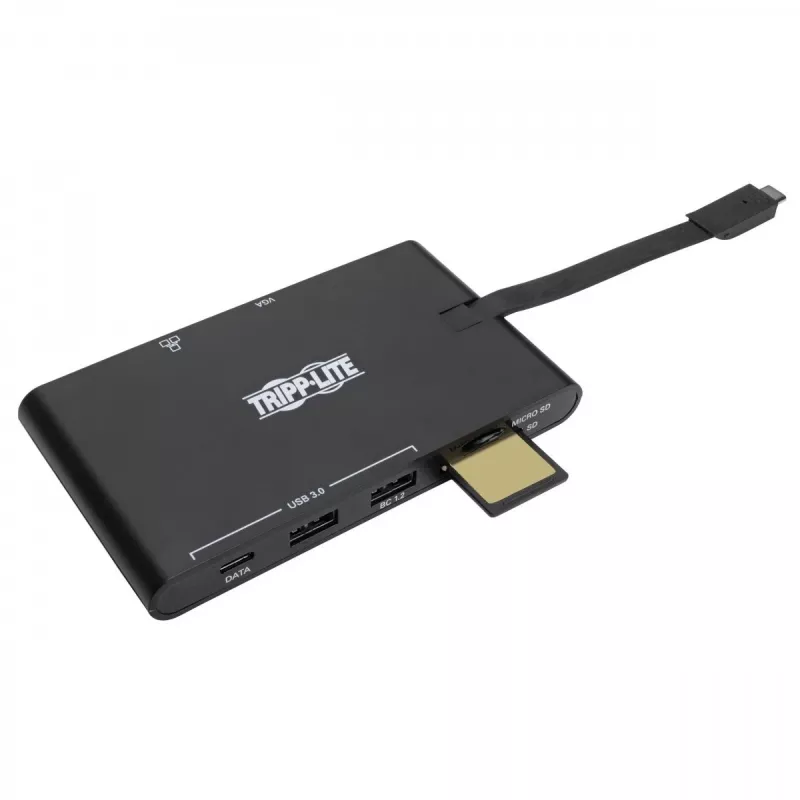 USB-C Dock - 4K HDMI, VGA, USB 3.2 Gen 1, USB-A/C šakotuvas, Gigabit Ethernet, atminties kortelių lizdai, 100W PD įkrovimas