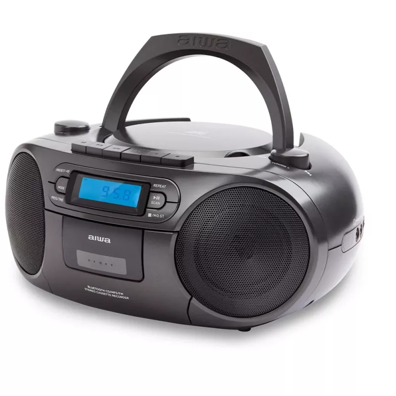 Nešiojama stereo sistema Aiwa BBTC-550BK Digital 6 W FM PLL Juoda