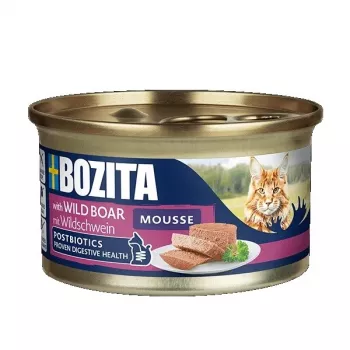 BOZITA Mousse ėdalas suaugusioms katėms su šerniena, 85 g