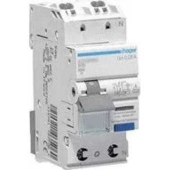 Hager RCBO jungiklis 1P+N 6kA C-13A 30mA ADS963D