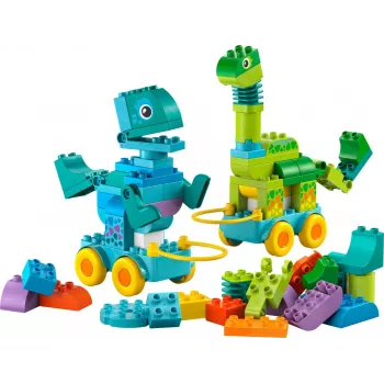 Statybinis žaislas LEGO DUPLO 10451 Dinozaurai ant ratų 3-in-1 rinkinys, 108 detalės, nuo 3 metų, aukštis 220 mm