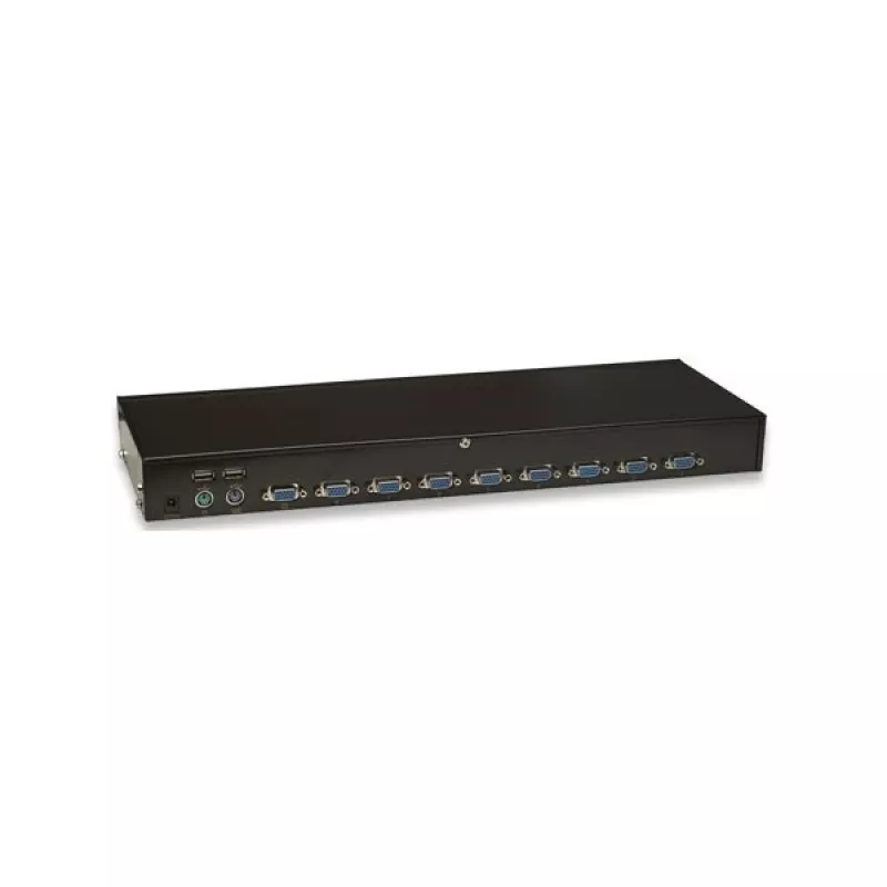 Intellinet 8 prievadų stovo KVM jungiklis, kombinuotas USB + PS/2, ekraninis meniu, kabeliai komplekte (Euro 2 kištukas)