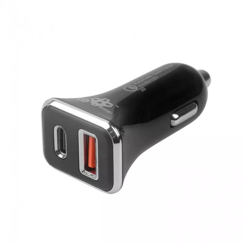 Automobilinis USB įkroviklis USB-A + USB-C su QC, TB ASTBXLU2USBACQC