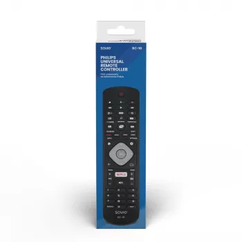 SAVIO nuotolinio valdymo pultelis RC-10, skirtas Philips TV, IR belaidis, juodas, mygtukų įvestis
