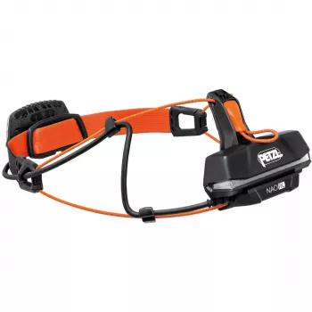 Priekinė LED galvos lemputė Petzl NAO RL juoda oranžinė 1500 lm USB-C