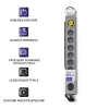 Qoltec 50168 apsauga nuo viršįtampių 8 lizdai 230 V 3 m pilka