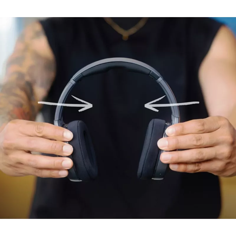 Skullcandy Crusher 540 Active S6EVW-T992 uždaros ausinės, Bluetooth ir laidinės, Sensory Bass, iki 40 val. baterija, sulankstomos, Black Coal