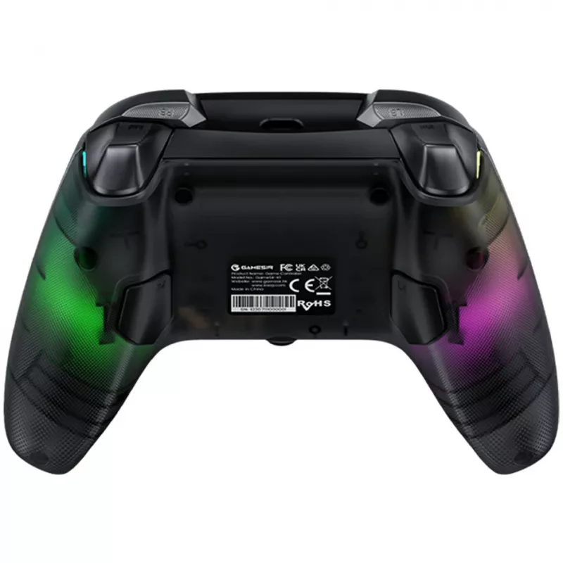 Žaidimų pultas GameSir Kaleid skaidrus juodas, laidinis USB Type-C, skirtas Xbox One / Xbox Series X / Series S, 3 m laidas